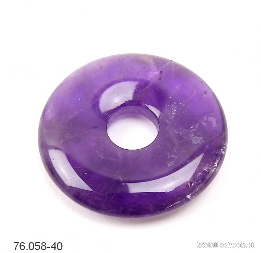 Amethyst, Donut 4 cm. A-Qual.