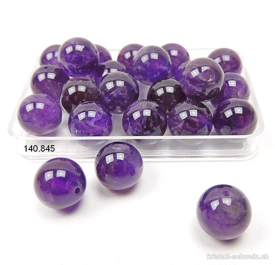 Amethyst, Kugel gelocht 10 - 10,5 mm