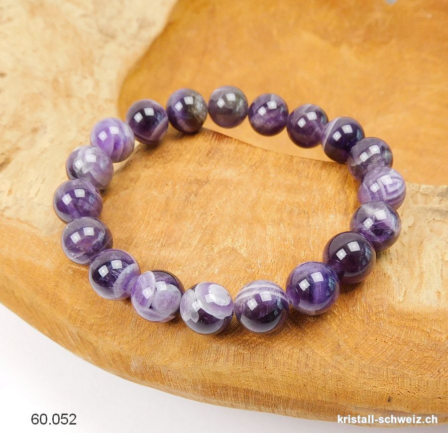 Armband Amethyst Chevron 10 mm / 19,5 cm