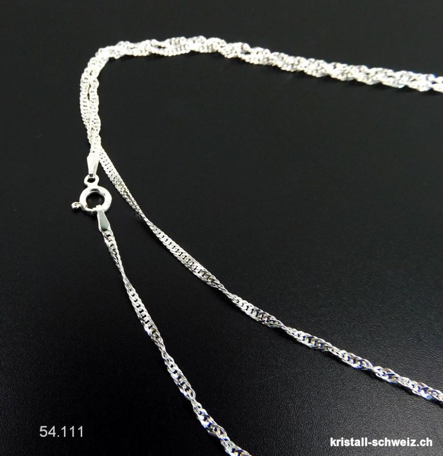 Verdrehte Kette aus 925 Silber, L. 80 cm