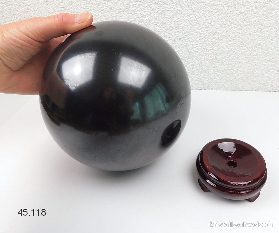 Kugel Schungit Ø 16,5 cm. Unikat 5,795 Kg. Sonderangebot