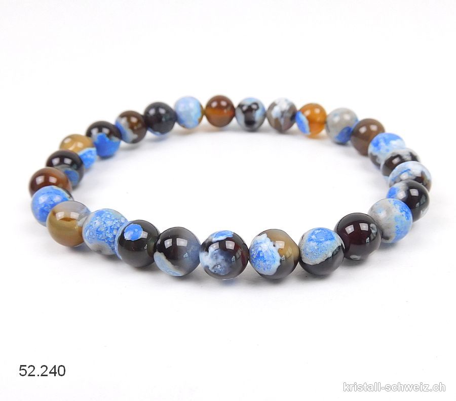 Armband Achat - EARTH 8 mm / 21 cm