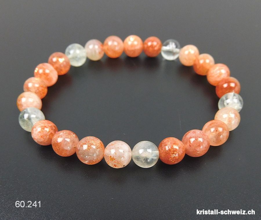 Armband Sonnenstein 7 mm, elastisch 17,5 cm