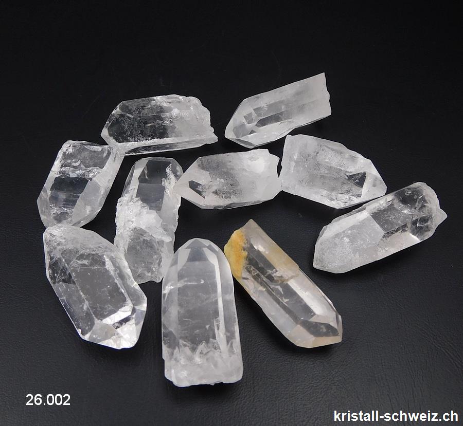 Bergkristall rohe Spitze 4 bis 4,5 cm, 13 - 17 Gramm
