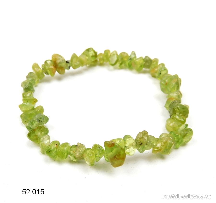 Armband Splitter Peridot - Olivin, elastisch 18,5 - 19 cm. SONDERANGEBOT