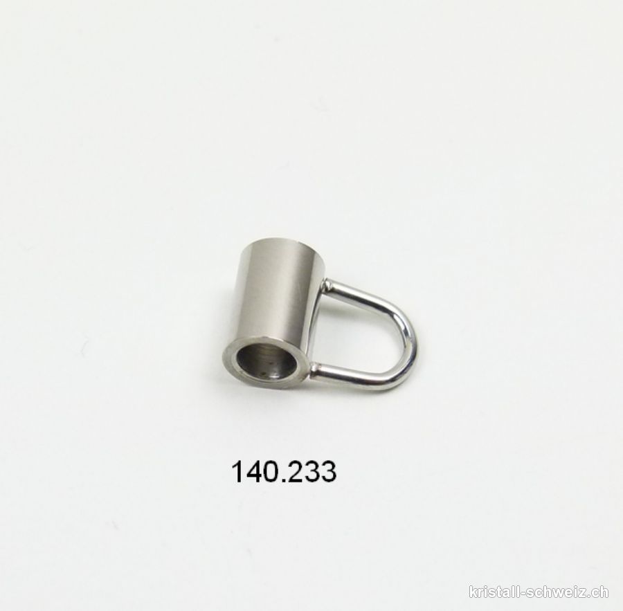 Rohr für Charms, Edelstahl glanz. L. 7 x 11 mm