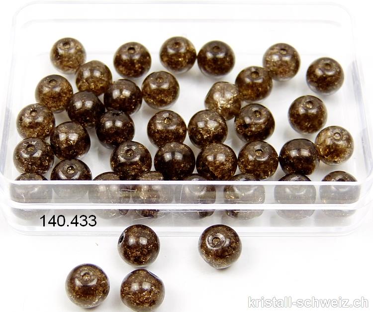 Kristall - Iriskristall Braun, Kugel gelocht 6 - 6,5 mm