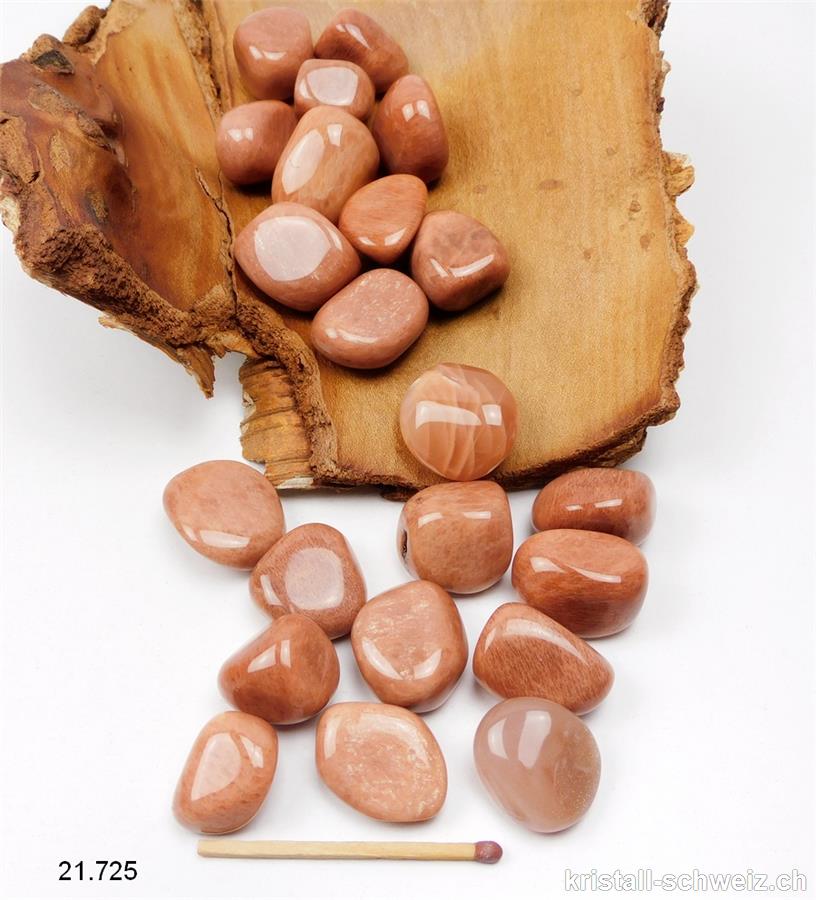 Mondstein Chocolade (ocker-orange) 1,5 - 2,5 cm. Grösse M