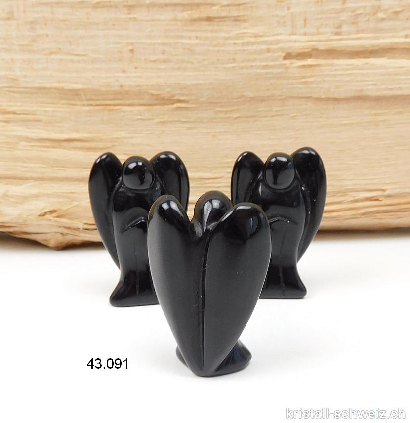 Engel Obsidian schwarz 3,8 - 4 cm
