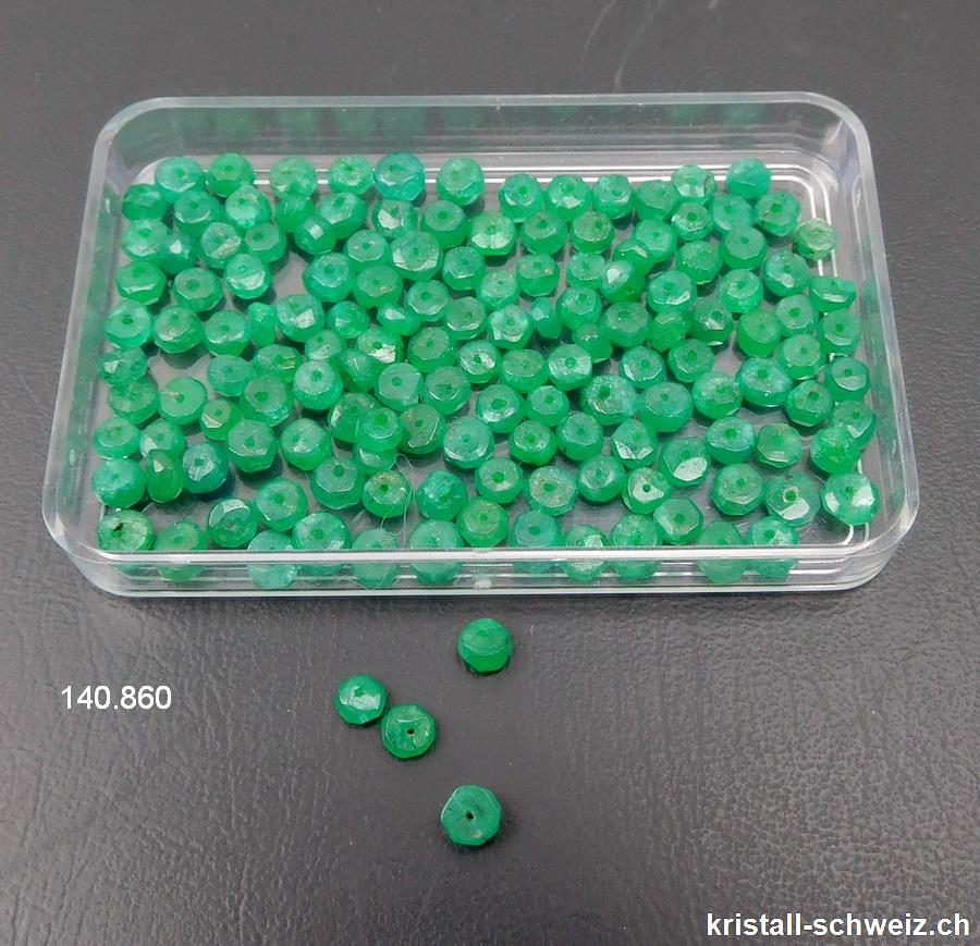 Emerald - Smaragd aus Afghanistan, facettierte Mini-Linse 3 - 3,5 mm
