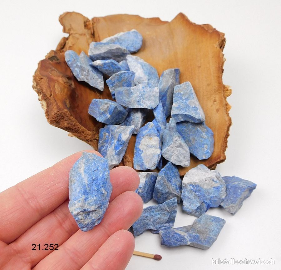 Lapislazuli roh 8 bis 10 Gramm. Grösse M