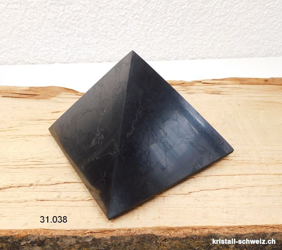Pyramid Schungit 10 cm x H. 6,5 cm, 550 - 600 Gramm