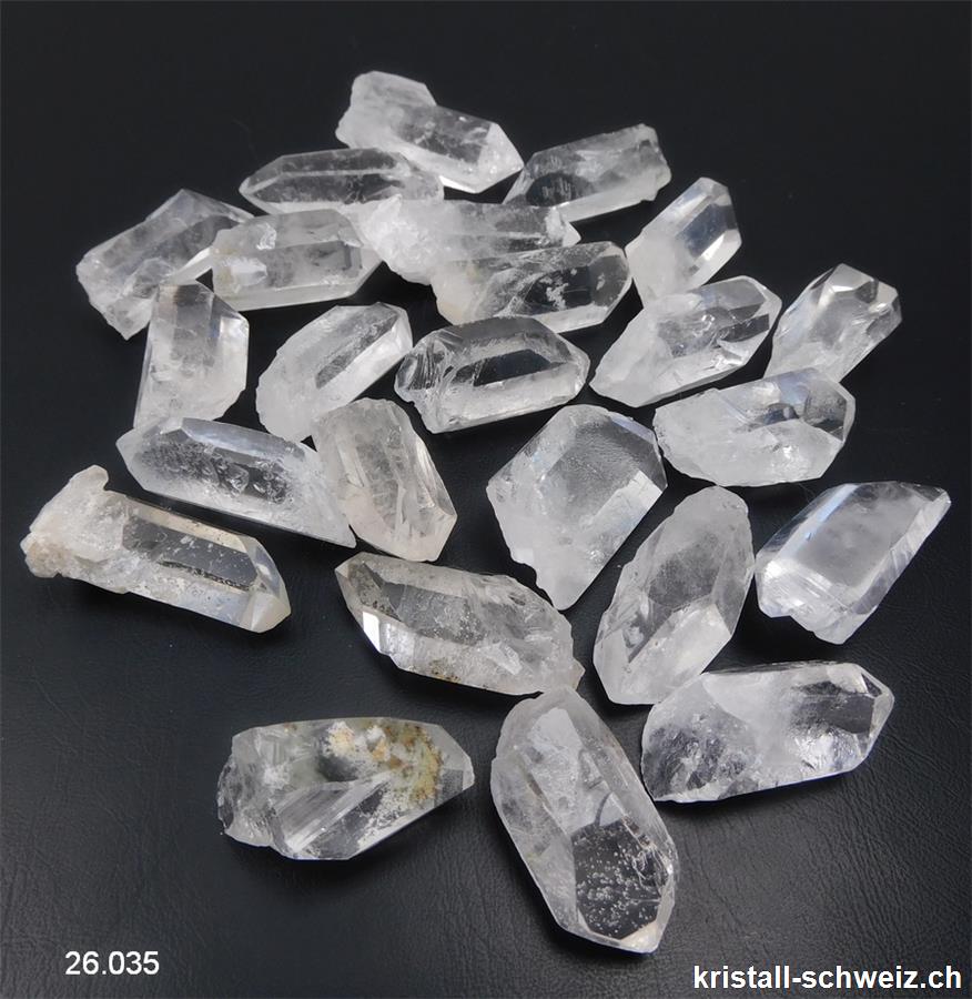 Bergkristall, rohe Spitze 3 bis 4 cm, 9 - 11 Gramm