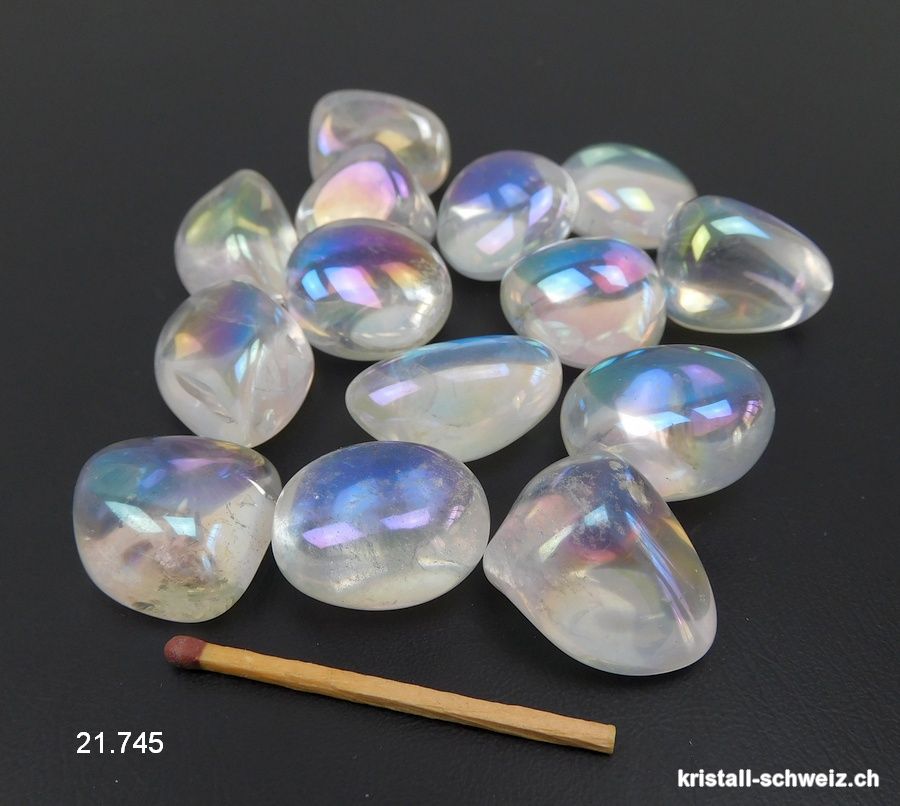 Angel Aura Trommelstein 2 bis 3 cm, 11 - 13 Gramm. Grösse M