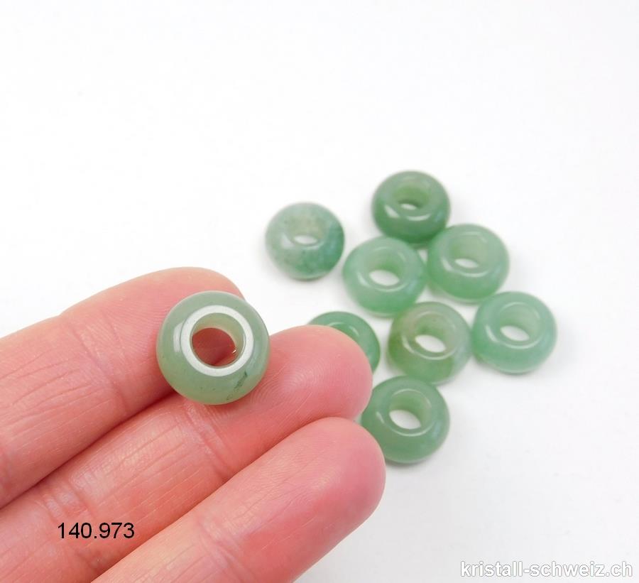 Aventurin grün Donut - Rondelle 1,4 x 0,8 cm / Loch 6 mm