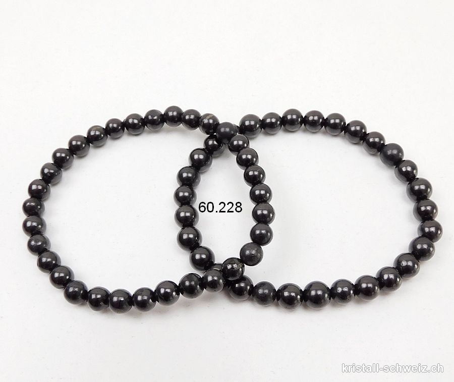 Armband Schungit 6 mm / 18,5 - 19 cm