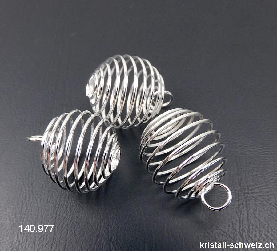 1 Spiral aus Metall für Stein 2 bis 3 cm. Grösse M
