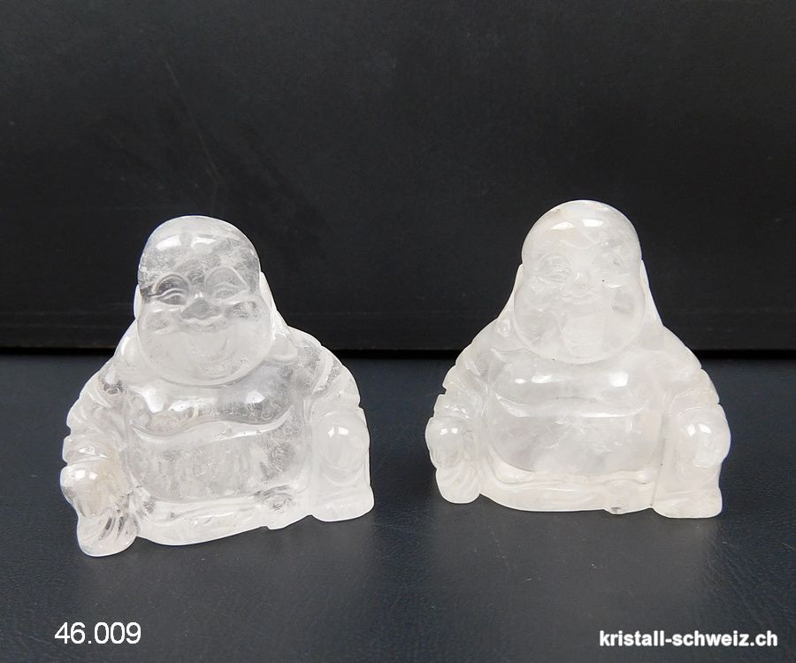 Buddha Bergkristall weiss 3,5 bis 4 cm