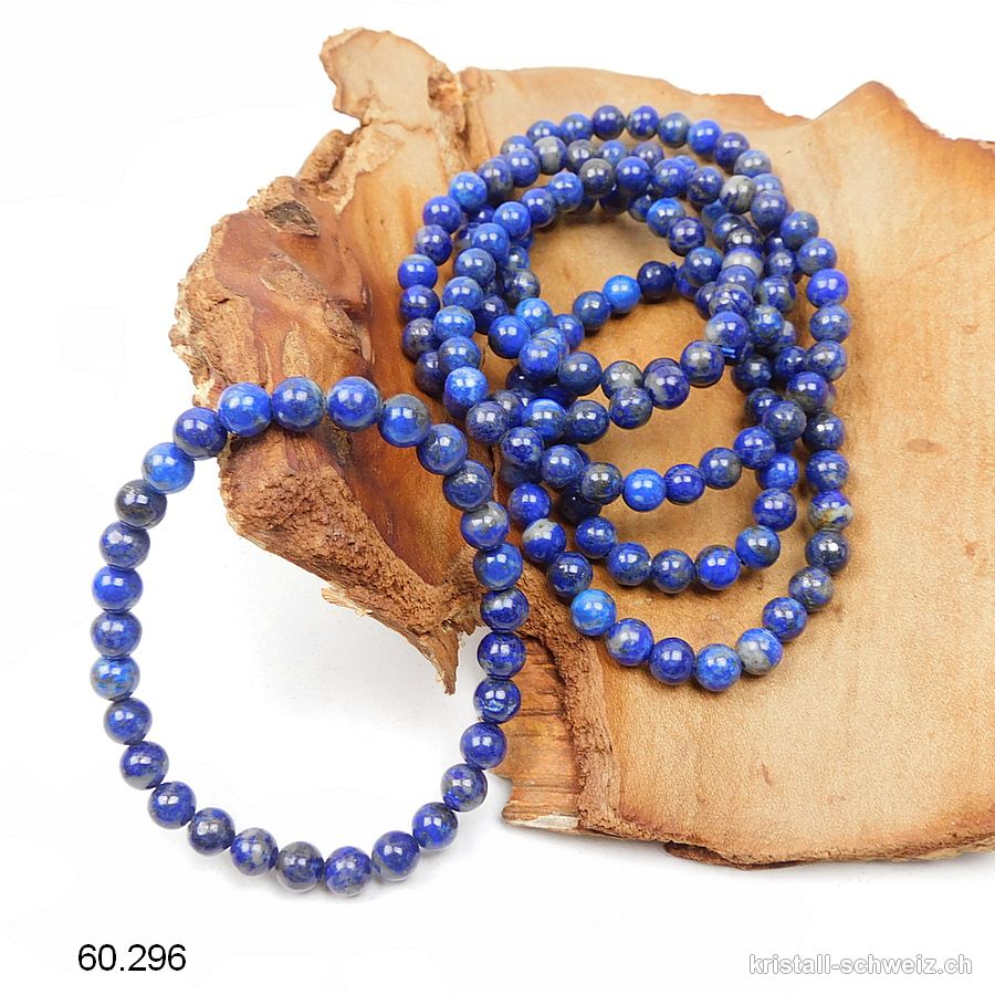 Armband Lapislazuli 6 - 7 mm / 17,5 - 18 cm