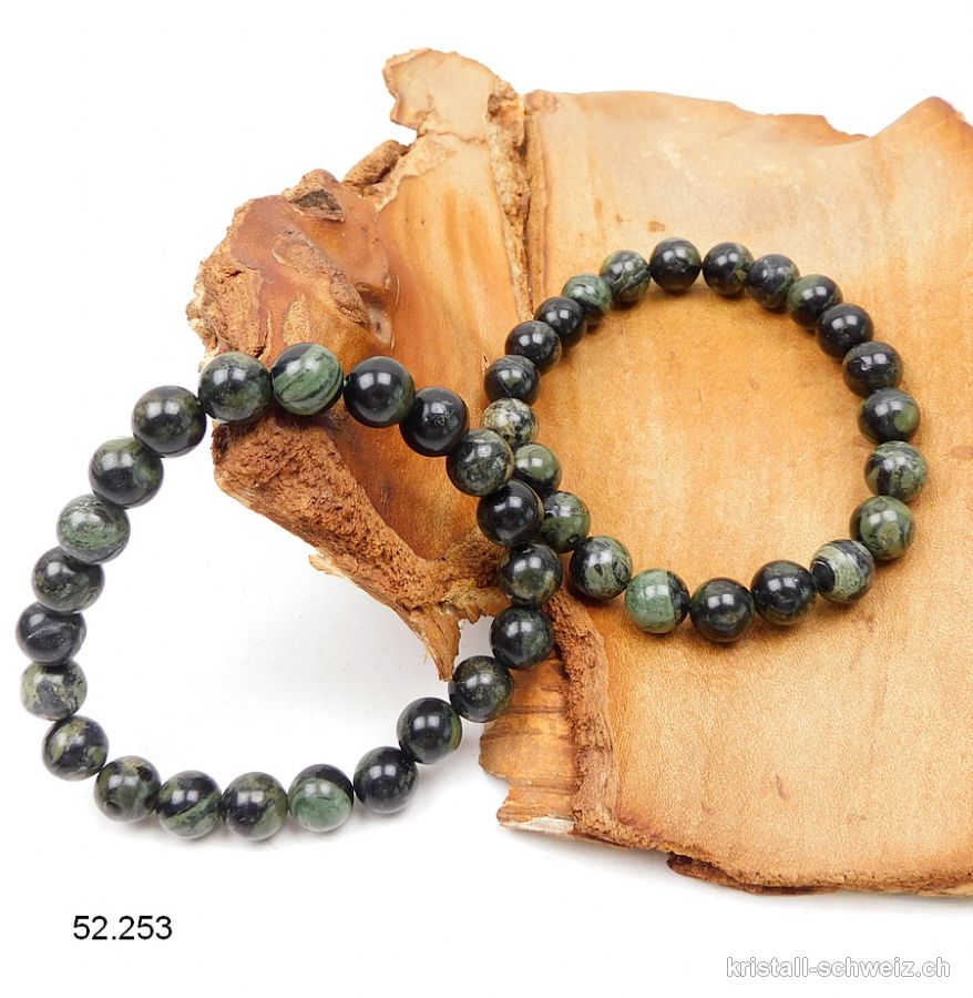 Armband Eldarit - Jaspis Kambaba 8 - 9 mm / 18,5 cm