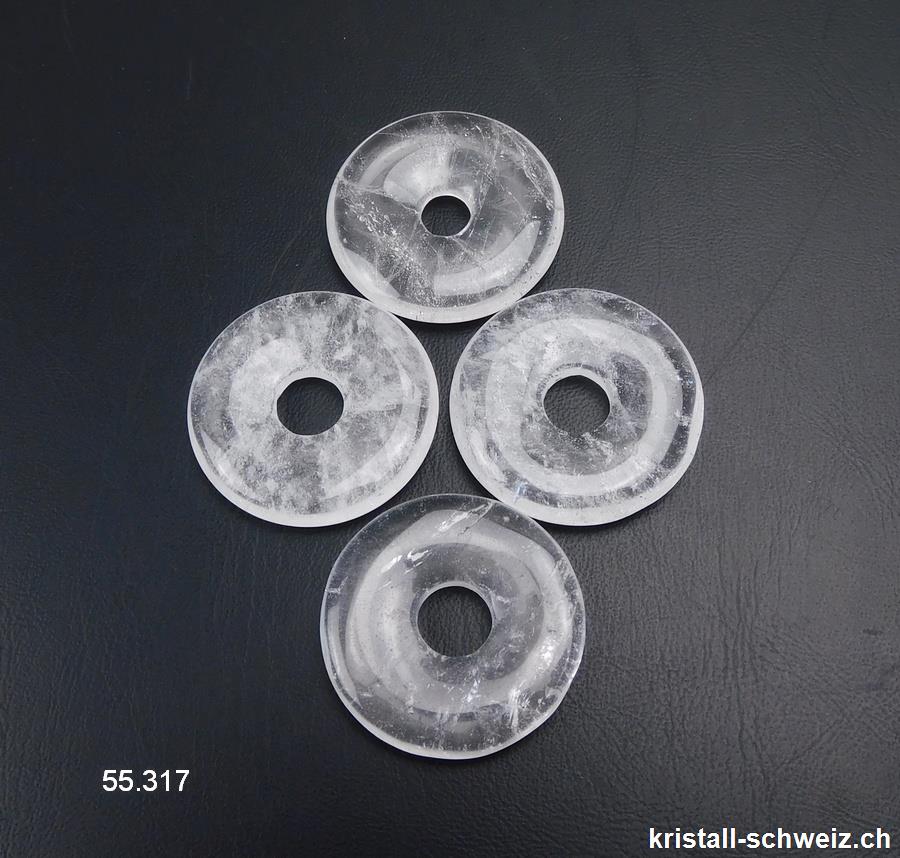 Bergkristall mit Einschlüssen, Donut 3 cm. SONDERANGEBOT