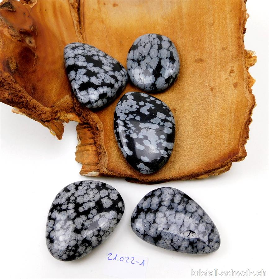 Obsidian Schneeflocken 3,5 - 4 cm. Größe L