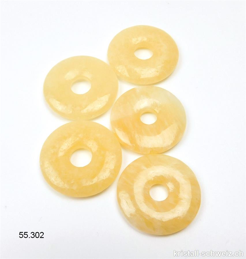 Calcit hell gelb Donut 3 cm. SONDERANGEBOT