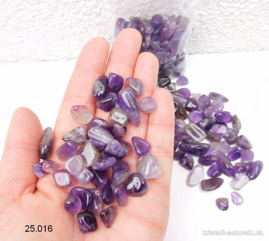 100 Gramm Amethyst Granulat 0,7 bis 1,8 cm. Sonderangebot