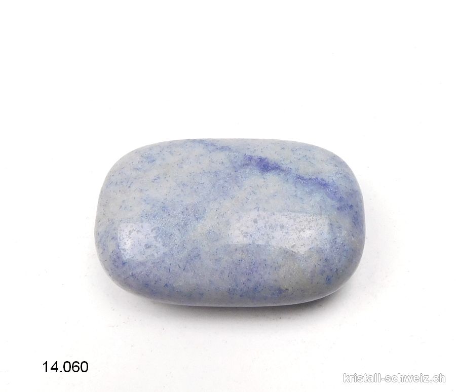 Quarz blau, Antistress rechteckig 4,5 x 3 cm