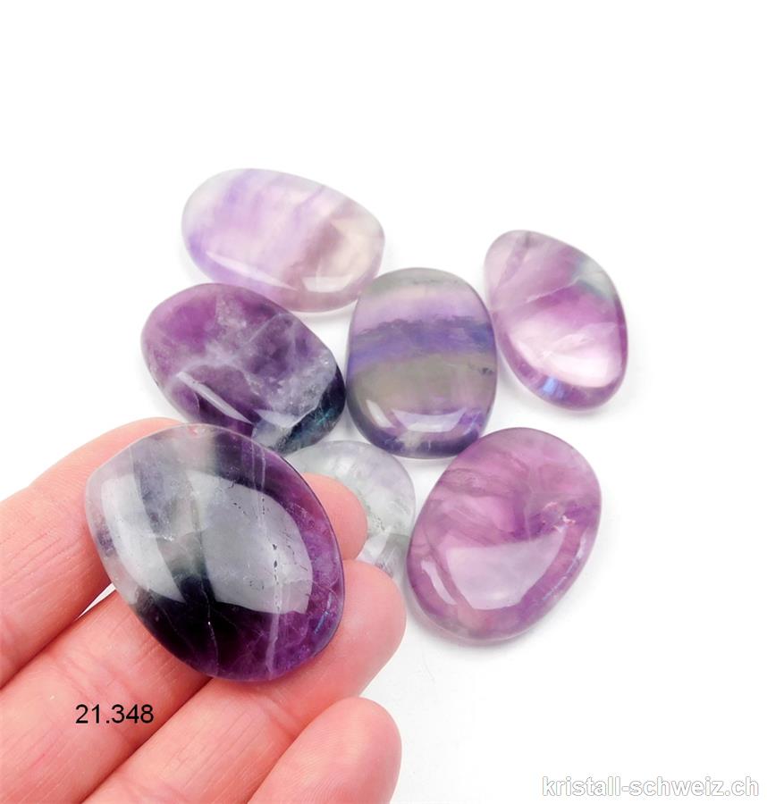 Fluorit violett flach 4 - 4,5 cm
