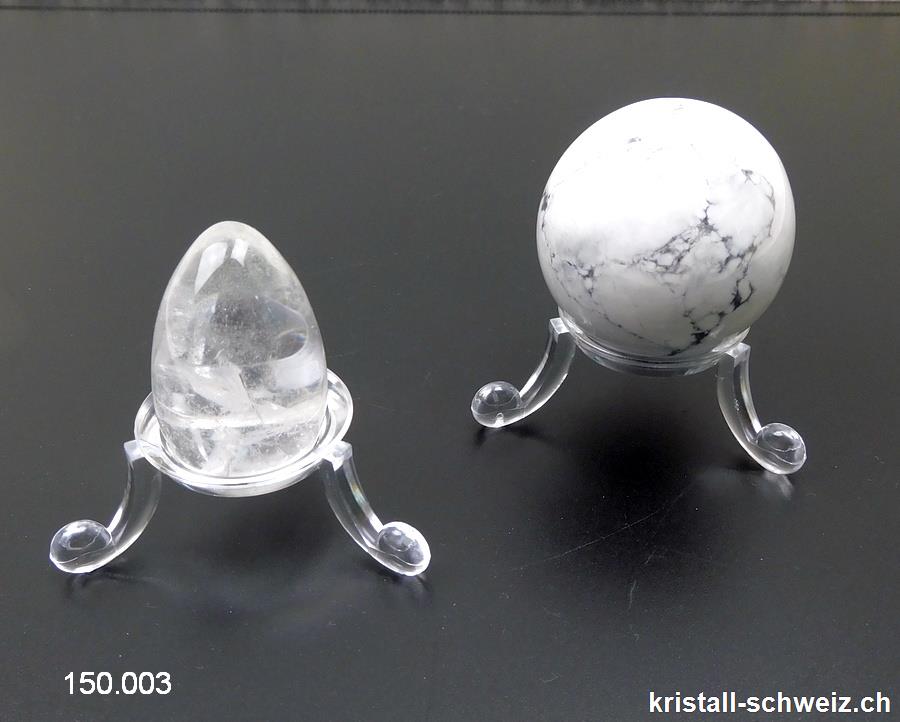 Ständer 100 Kugel oder Eier Plexiglas 30 mm`` Mineralien Stein Schmuck Deko 