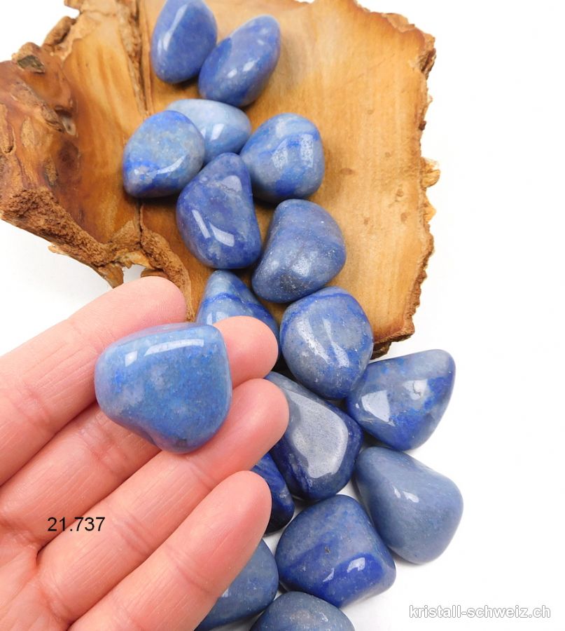 Quarz blau - Dumortierit-Quarzit 2,5-3 cm, dick. Größe M-L