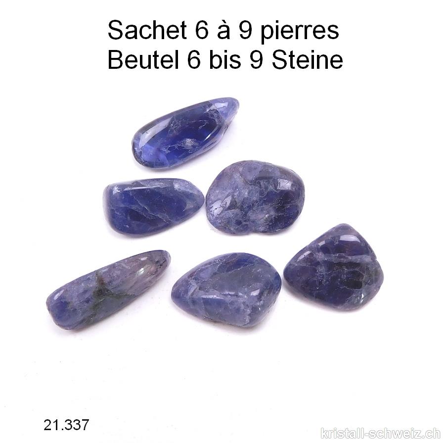 10 Gramm Iolith - Cordierit ca. 1,5 cm. Beutel zu 6 bis 9 Steine. SONDERANGEBOT