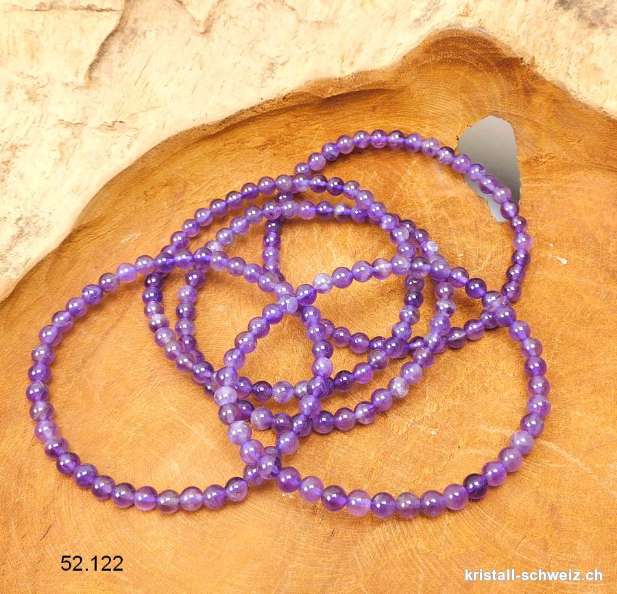 Armband Amethyst 4,5 mm / 19 cm. Grösse L