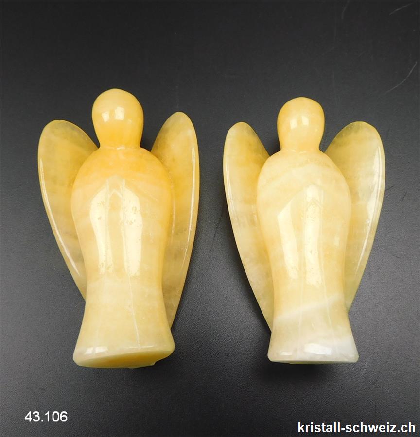 Engel Calcit gelb-orange 7,3 - 7,5 x 4,5 cm. Schutzengel