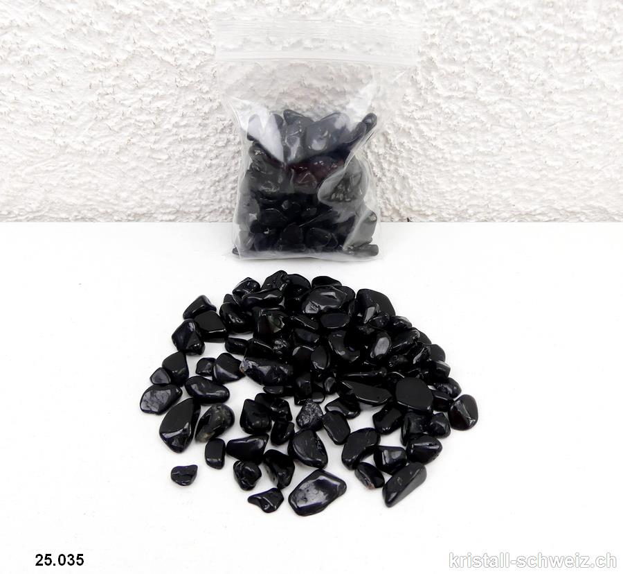 50 Gramm Turmalin schwarz, Granulat 6 bis 13 mm