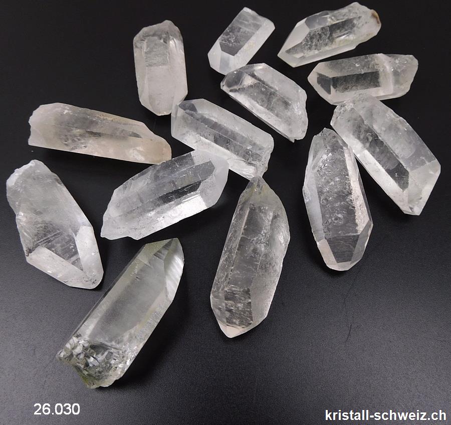 Bergkristall rohe Spitze 4,5 bis 5,5 cm / 26 - 30 Gramm