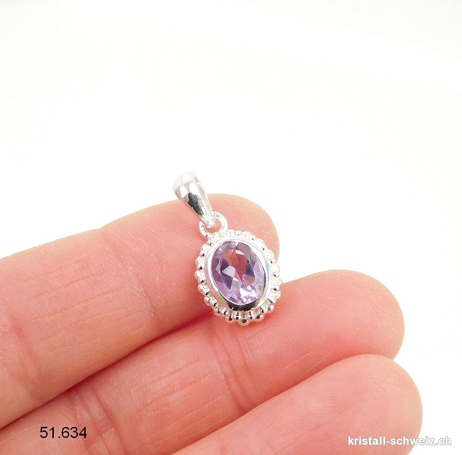 Anhänger Amethyst facettiert aus 925 Silber