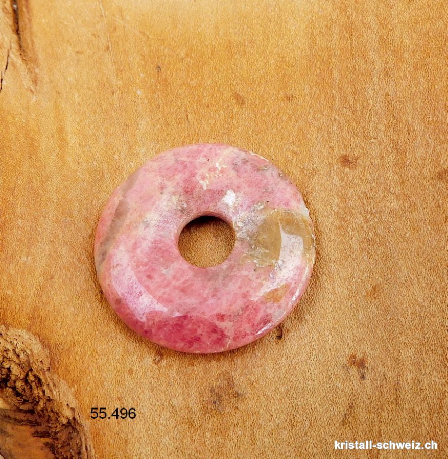 Rhodonit rosa, Donut 3 cm