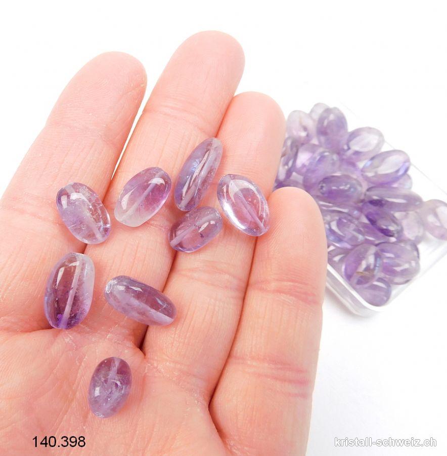 Amethyst Oval gelocht 6 bis 15 mm. AB-Qual. Sonderangebot