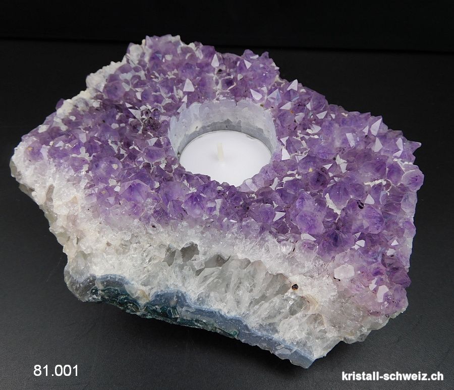 Windlicht Amethyst aus Brasilien. Unikat 1'350 Gramm