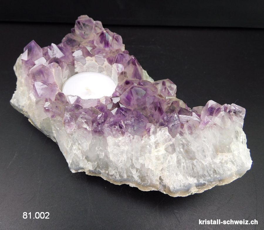 Windlicht Amethyst Brazil. Unikat 869 Gramm