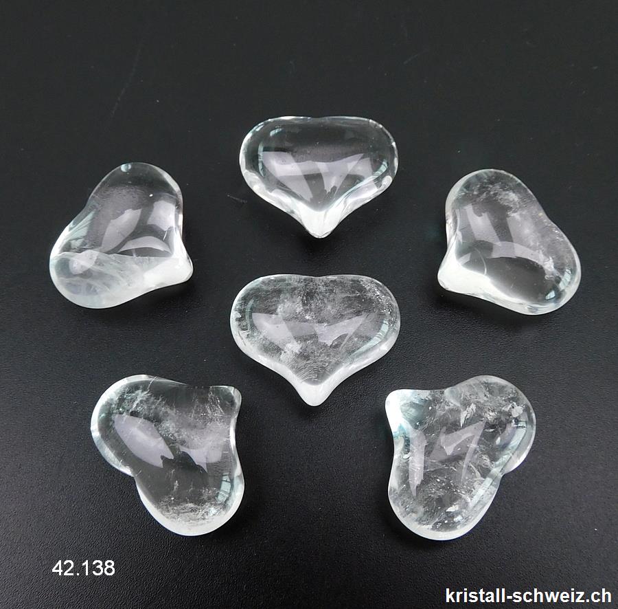 Herz Bergkristall 2,5 x 2 cm