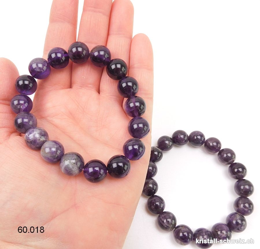 Armband Amethyst dunkel 12 mm / 20 cm