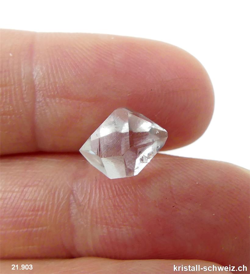 Herkimer Diamant, New Yorker Mine. 2,2 Karat, 10 x 7 x 5 mm. Unikat