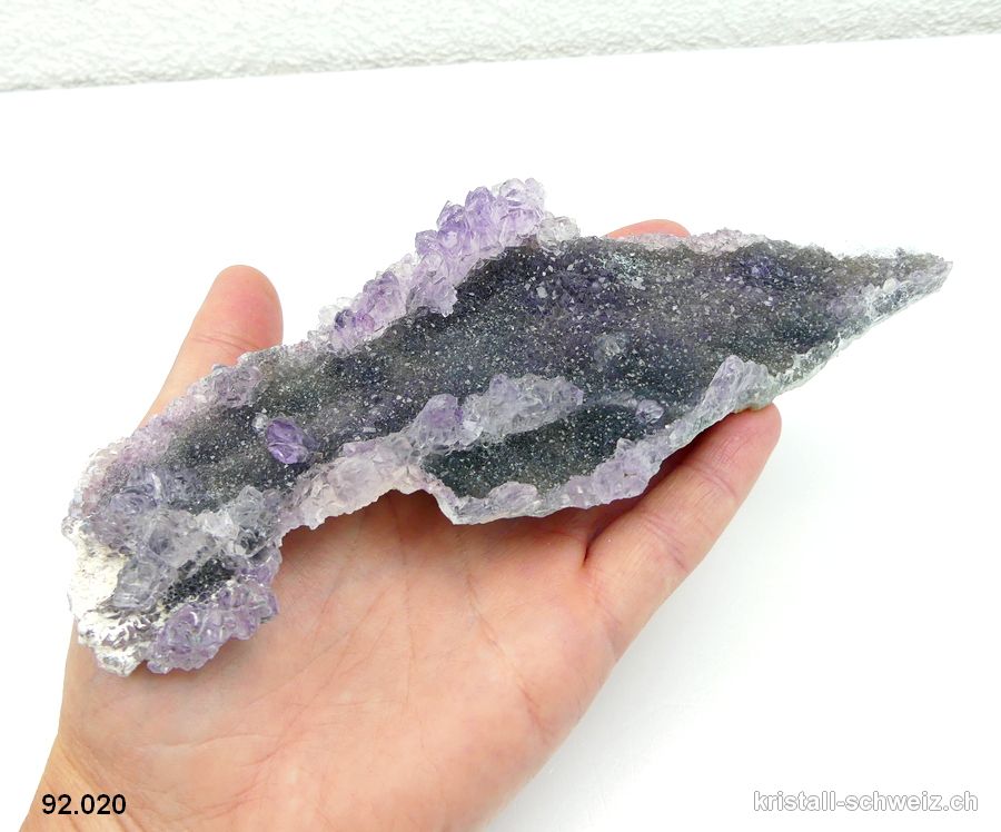 Amethyst - Prasiolith Kristallin aus Brasilien 18 cm. Einzelstück 123 Gramm