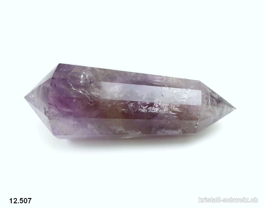 Vogel Amethyst Doppelender 12 Facetten, 10 x 3,5 cm. Einzelstück