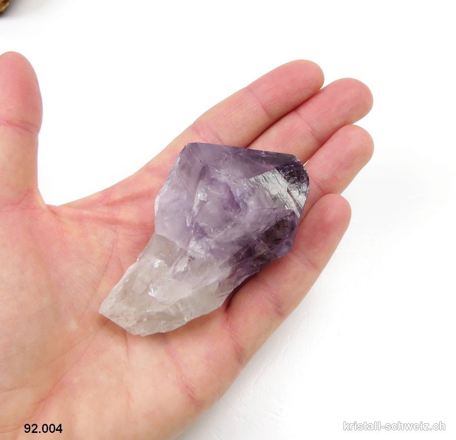 Amethyst mit Goethit Rohspitze aus Brasilien 7,2 cm. Unikat