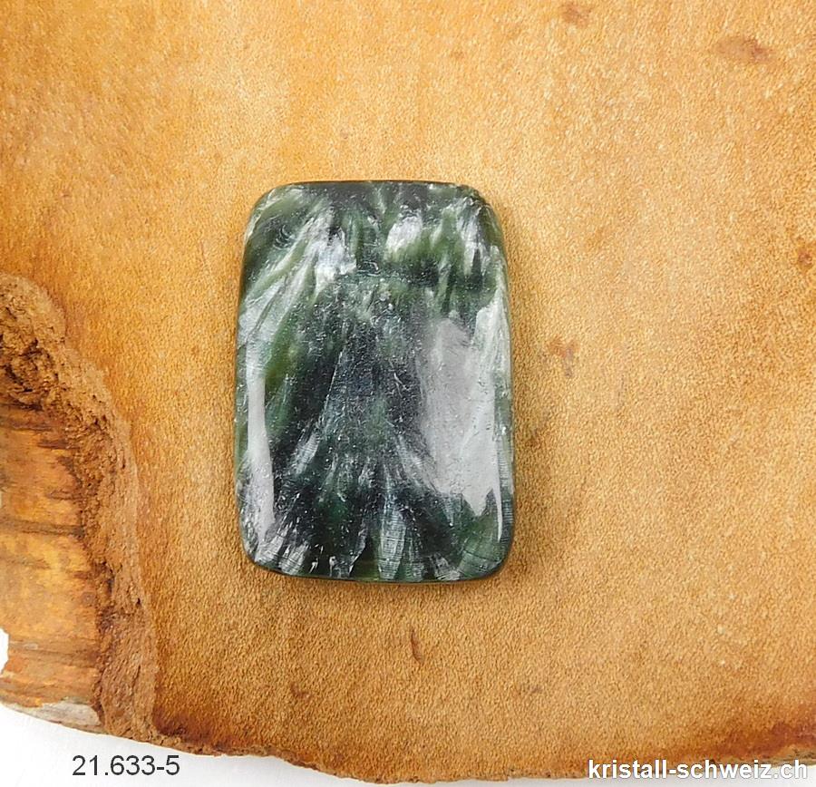 Seraphinit aus Siberien, Kantenstein 3,3 x 2,2 x D. 0,6 cm. Einzelstück