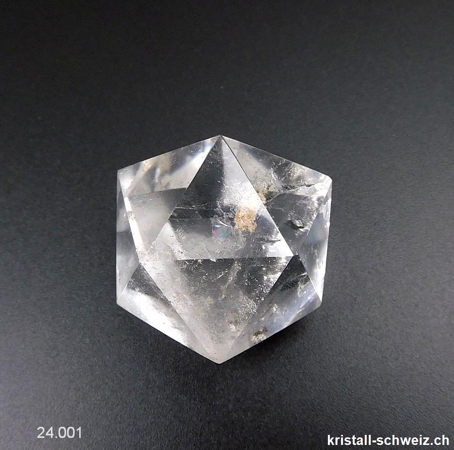 Ikosaeder Bergkristall 2,7 cm. Unikat